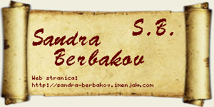 Sandra Berbakov vizit kartica